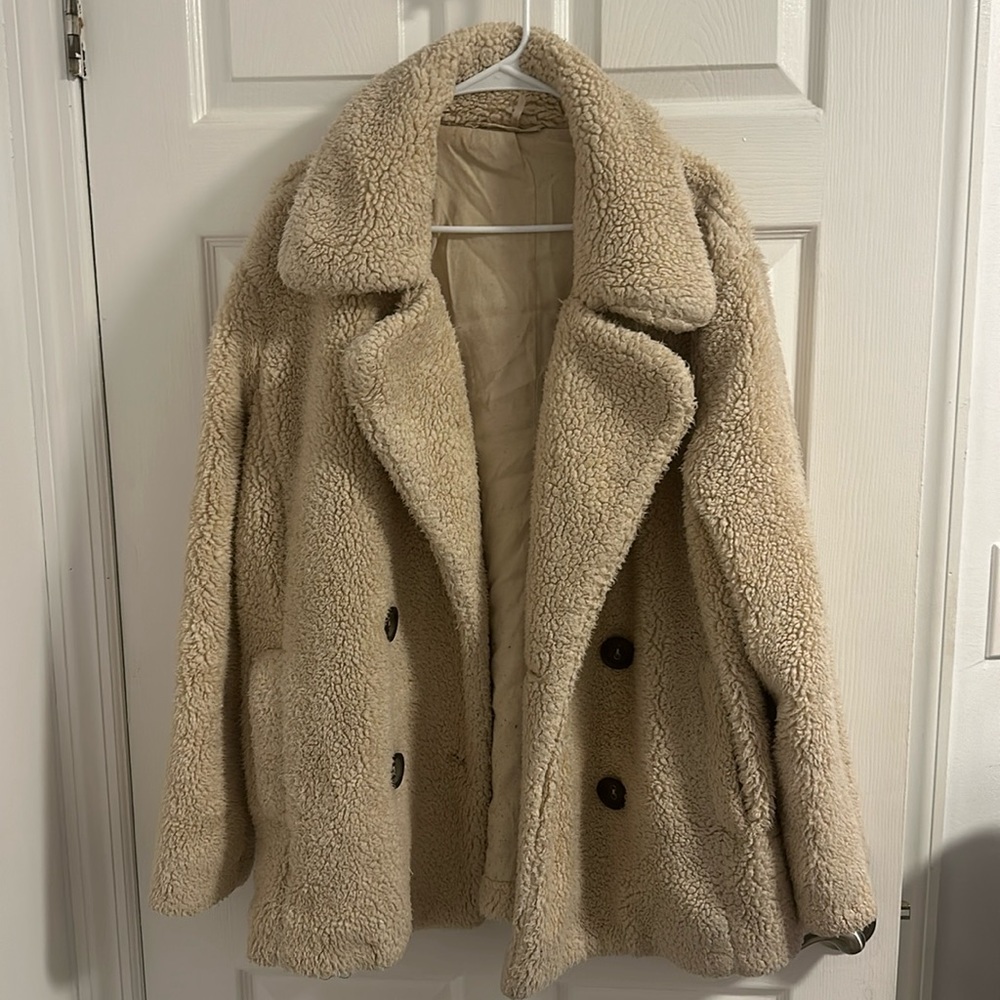 Free People sherpa jacket pea coat